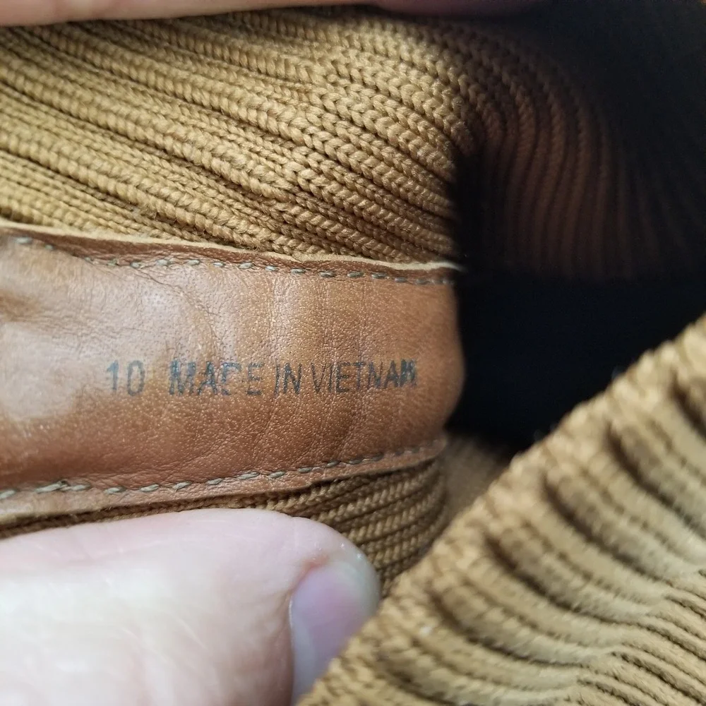 Everlane Glove Boot ReKnit Toffee Brown Rib Knit Block Heel Ankle Boots Women 10
